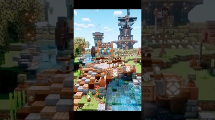 川にかかる橋/a lovely bridge #minecraft  #minecraftbuildings #minecraftideas #マイクラ建築 #KAWAII王国を作るマインクラフト