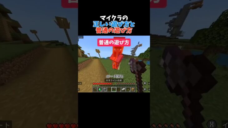 公式が勧める遊び方と実際の遊び方… #minecraft #マイクラ #マインクラフト
