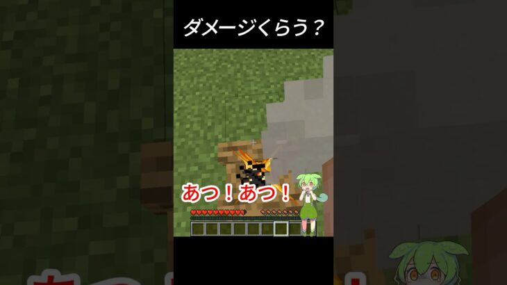 なにでダメージくらうかな？ #minecraft #マインクラフト #マイクラ #ずんだもん