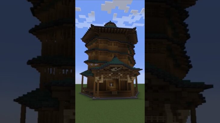 会津さざえ堂作ってみた #マイクラ #マインクラフト ＃マイクラ建築 ＃マインクラフト建築 #minecraft