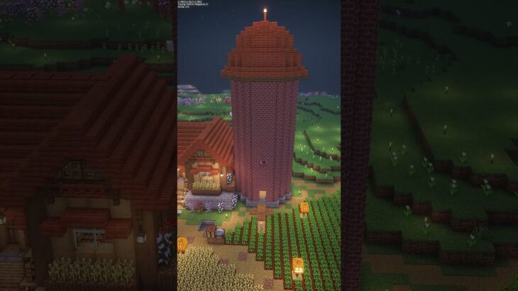 簡単に作れる！レンガのサイロ　#minecraft #マインクラフト #マイクラ #作業bgm #asmr #shorts #マイクラ建築