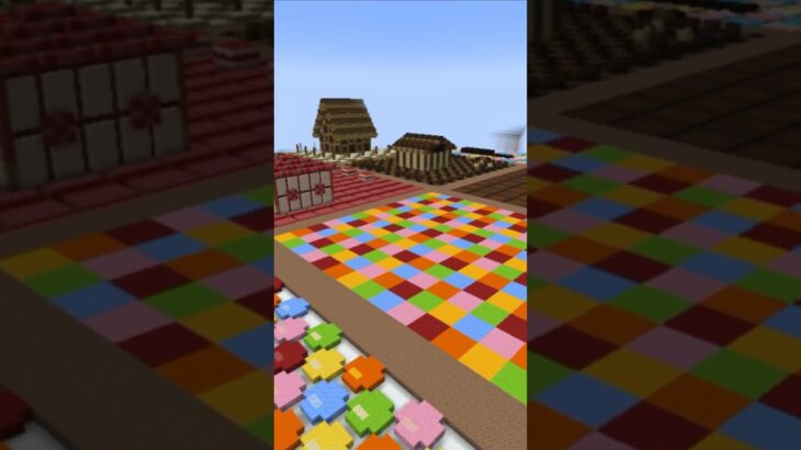 【マイクラ 建築 お菓子の家】マイクラで建築　お菓子の街のお菓子の家　マイクラ #minecraft #マインクラフト #マイクラ建築 #shorts