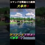 【大事件】コマンドを間違えた結果　大事件！【大惨事】 #マイクラ #minecraft #マインクラフト #ゲーム実況 #shortvideo