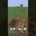 【マイクラ】世界一狭い家！ #shorts #マイクラ #マインクラフト