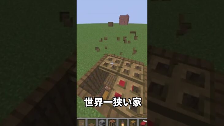 【マイクラ】世界一狭い家！ #shorts #マイクラ #マインクラフト