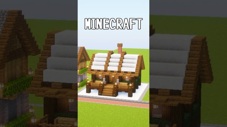 【マイクラ建築】おしゃれな雪の家を建築してみた #shorts #minecraft #マイクラ #マイクラ建築