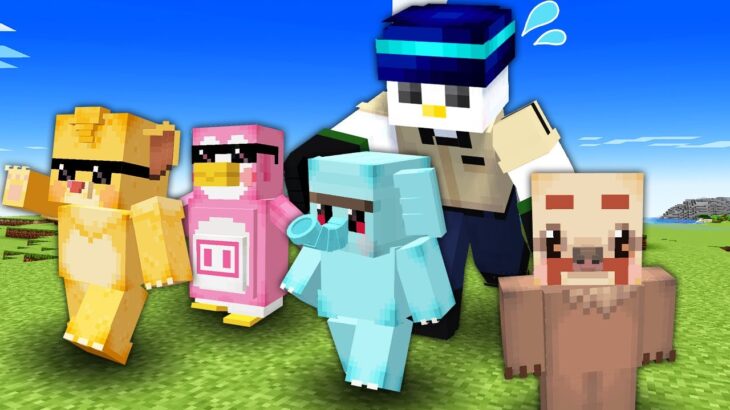 動物になった仲間を連れてエンドラ討伐！【マイクラ】