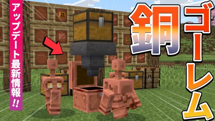 【最新アプデ情報】ついに銅装備が実装!!銅ゴーレムの性能を徹底検証！【マイクラ / マインクラフト】
