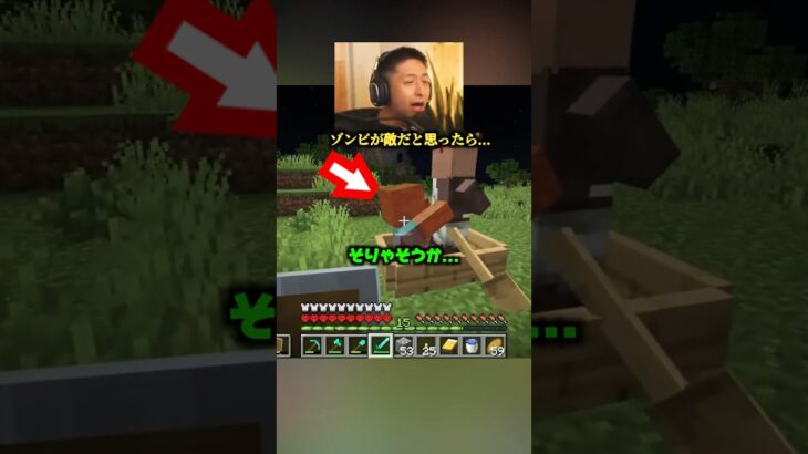 ゾンビが敵だと思ったら…【マイクラ】