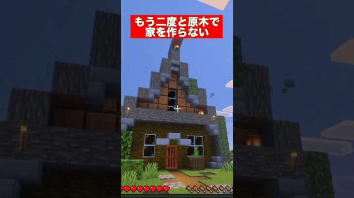 二度と原木の家は作らない #マインクラフト