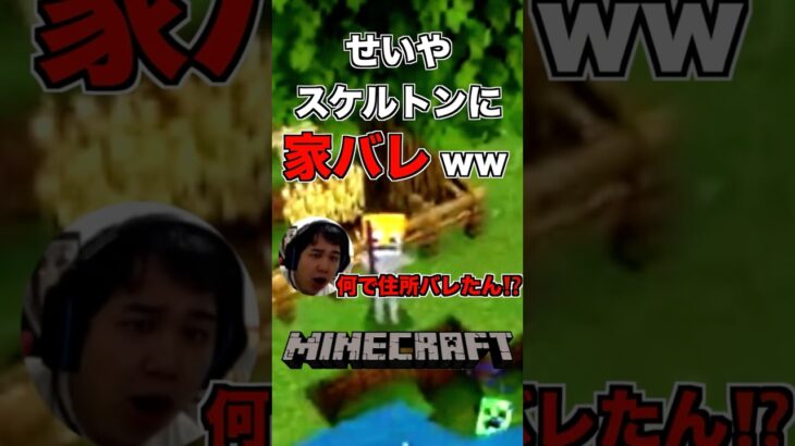 【マインクラフト】スケルトンに家バレするせいやww #霜降り明星　#イニミニ 　＃お笑い　＃マインクラフト　＃爆笑　#shorts  #shortvideos　＃ゲーム　＃実況  #初心者