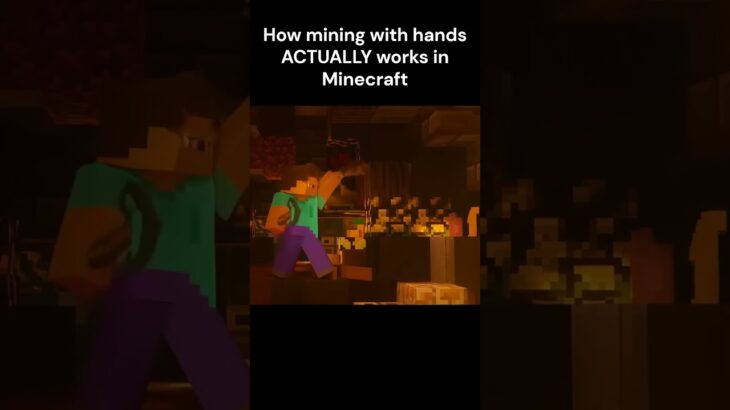 How Mining with hands ACTUALLY Works in Minecraft #minecraft #meme #memes #reality